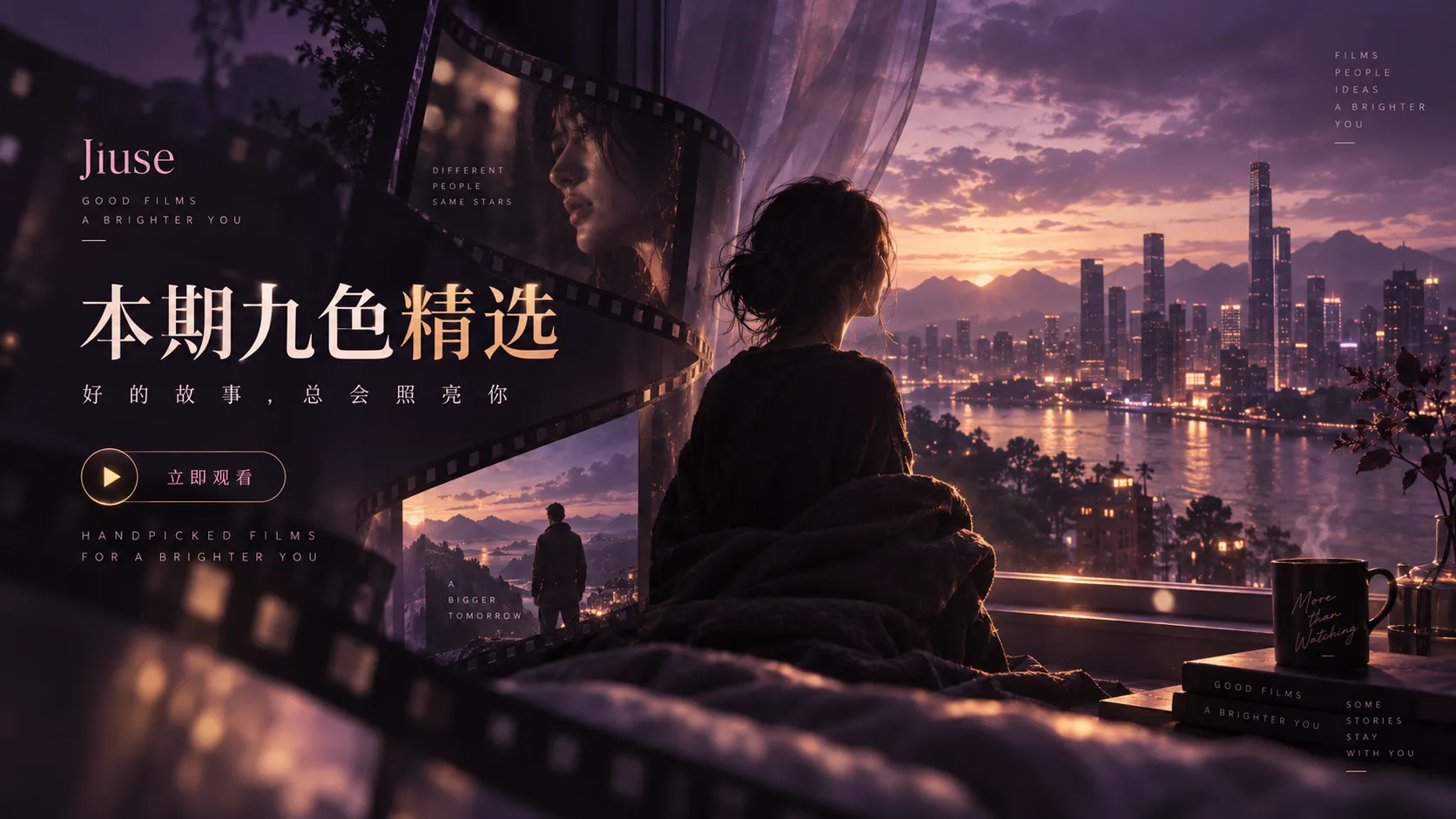 雾气中的山体逐渐显露